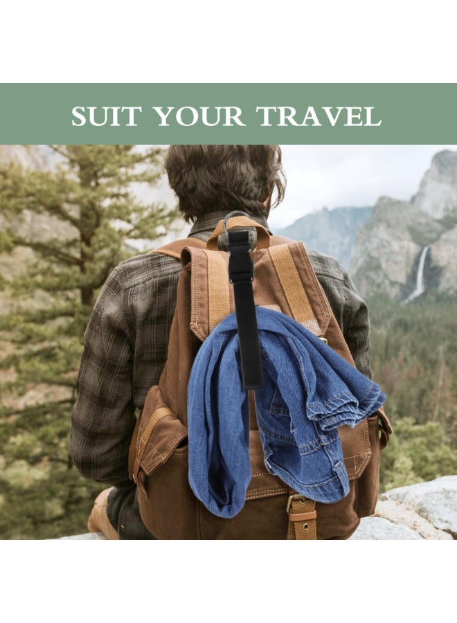 2 PCS Suitcase Strap, Adjustable Luggage Straps to Connect Two Suitcases, Travle Belt with J Hook for Carry on Extra Backpack, Travel Attachment Accessories for Connecting Your Luggage Jacket (Black) - Image 3